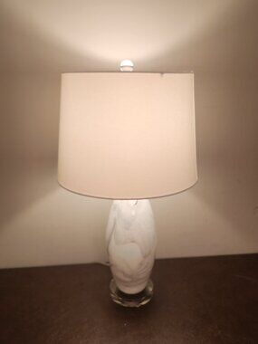 Marble Patterned Swirl Glass Table Lamp